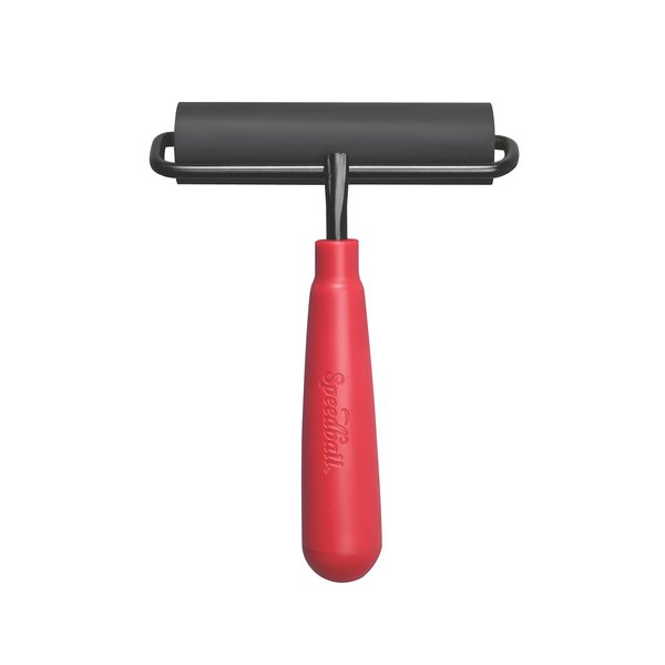 Speedball Craft Hard Rubber Brayer, 4-Inch 80 Durometer Roller with Wire Frame - 4 Inches