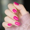 COSMOO 15ml Hot Pink Quick Dry Nail Polish, Neon Pink Vegan Chip-Resistant Long-Lasting Nail Lacquer for Nail Art Varnish, 0.45 fl oz