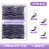 Cluster Eyelashes 30D/40D 240PCS 12-16mm Mixed Individual Lashes CC Curl 0.07mm Matte Black Cluster Eyelash Extensions Soft Lightweight Individual Lashes Cluster 3D Effect (30/40D-CC, 16-20mm Mixed)