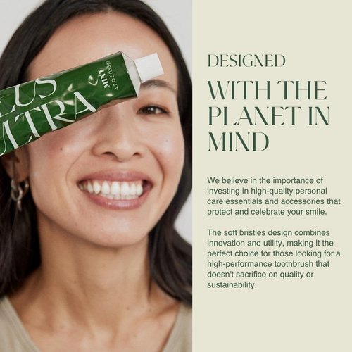 PLUS ULTRA Natural Gel Toothpaste - Sensitivity and Whitening, Eco-Friendly, Fluoride-Free, Made in USA, 4.7oz (Pack of 2)