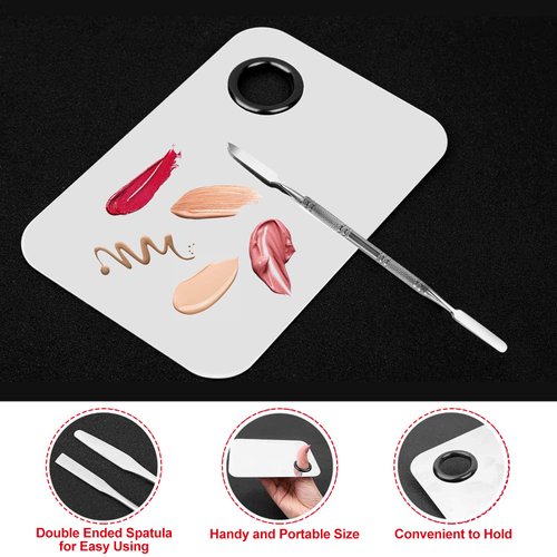 Makeup Palette Cosmetic Palette with Spatula Tool and 100 PCS Makeup Applicators Kit Include Mascara Wands, Lipstick Applicators, Fine Eyeliner Brush