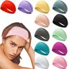 SHUCHNOYE 12-Pack Headbands for Women Hair Wide Band Non-Slip Workout Bands for Sports, Yoga, Running, and Fitness