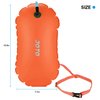 JOTO 2 Pack Swim Buoy Float, Swimming Bubble Safety Float with Adjustable Waist Belt for Open Water Swimming, Safe Swim Training, Triathletes, Kayaking, Snorkeling -Neonyellow & Orange
