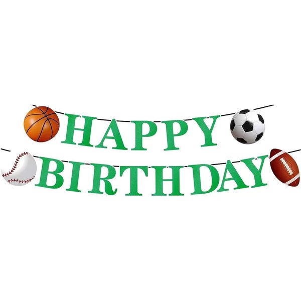 DIADARL Sports Party Banners Sports Theme Party Hanging Decorations for Boys Kids Teens Basketball Baseball Football Soccer Sports Themed Party Decor