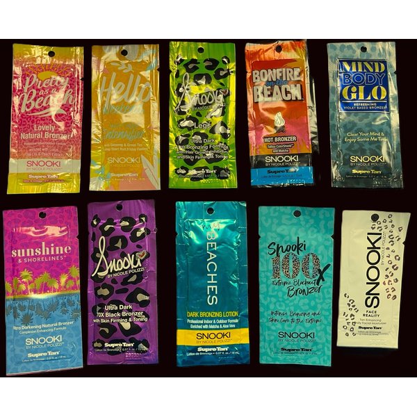 10 SNOOKI INDOOR TANNING PACKETS