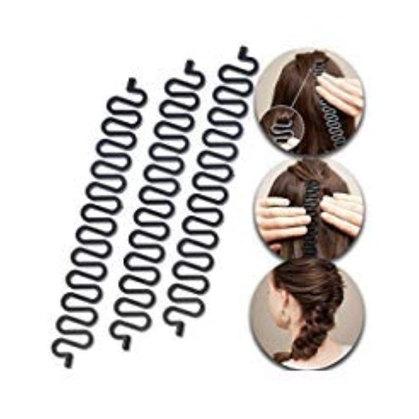2Pcs Black Women Hair Braiding Tool Roller Hair Twist Styling Accessories simple and Styling Tools Hair Rollers