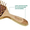Giorgio Eco Friendly Wooden Bristle Hairbrush - Bundle Detangling Brush and Hair Growth Brush for Thick or Long Hair - Paddle Hair Brush Made with Anti Static Beechwood, Silicone Massage Cushion