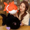 OUKEYI 13.8"/35cm Goldfish Plush Stuffed Animal Toy Cute Soft Goldfish Plush Pillow Goldfish Doll Soft Stuffed Decorative Toy,Stuffed Animal for Children Gift (red)
