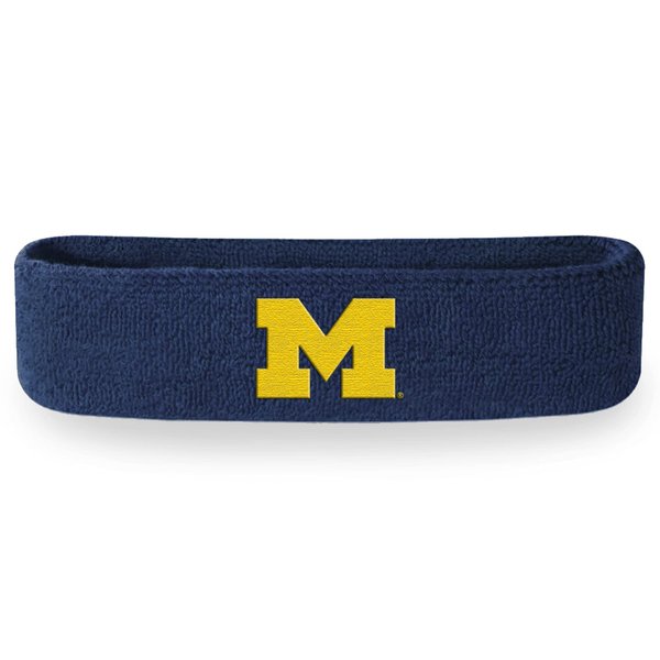 Suddora University of Michigan Headband, Michigan Wolverines Breathable Sweatbands for Sports Events, Non-Slip Cotton Fabric Headband for Football, Tennis, Workout, Costumes & Cosplay