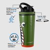 Ice Shaker 26Oz WWII WarHawk Bomber Stainless Steel Protein Shaker, Leak-Proof, Insulated Reusable Gym Water Bottle, As Seen on Shark Tank