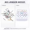 heemeei Nail Drill Bits Holder & Nail Drill Bits Cleaning Brush, 100 Holes Nail Bit Holder, Dustproof Nail Art Drill Bits Display Storage Box, Nail Drill Bit Holder for Nail Tech (White)