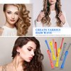 60 Pieces Hair Perm Rods Set Plastic Perming Rods Cold Wave Rods 5 Sizes Hair Curling Rollers with Rat Tail Hair Comb Stainless Steel Pintail Comb for Women Girls Hairdressing Styling