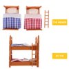 Miniature Dollhouse Bed Miniature Bunk Beds for Dollhouse, Dollhouse Bunk Beds Set 1 12 Scale, Doll House Furniture of Bunk Bed with Ladder, Dollhouse Furniture Decor