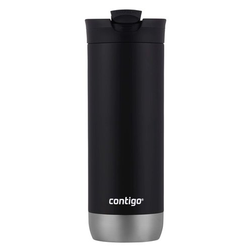 Contigo Huron Vacuum-Insulated Stainless Steel Travel Mug with Leak-Proof Lid, Keeps Drinks Hot or Cold for Hours, Fits Most Cup Holders and Brewers, 16oz Licorice