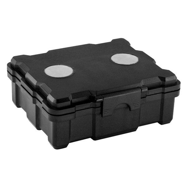 Airtight, Waterproof Magnetic Storage Box with Inner Dividers, Hide-A-Key Magnet Mount Box