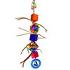 Bonka Bird Toys 1949 Queen Wibbly - Interactive Toy for Medium Birds - Colorful, Textured Fun, Conure, Ringneck, Pionus, and Similar
