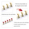 Etercycle Acrylic Nail Display Stand DIY Nail Crystal Holder Magnetic Practice Stands with Reusable Adhesive Putty Clay for False Nail Tip Manicure Tool (2 Sliver)