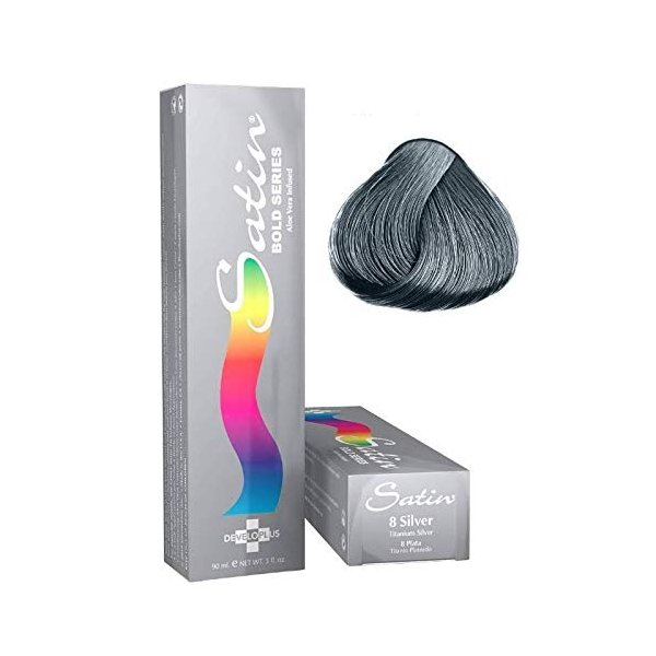 Satin Bold Series Hair Color 8 Titanium Silver,3 Oz.