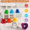 AMOR PRESENT Hand Bells for Kids, 8 Notes Diatonic Colorful Handbells Set Musical Bells with Songbook for Kids Toddlers Holiday Birthday Gift Preschool Teaching