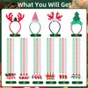 Atonofun 22 Pcs Christmas Party Favors, Christmas Costume Accessories with Xmas Beaded Necklaces Christmas Headband for Kids Christmas Party Gifts Decorations