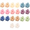 20pcs Mini Flower Hair Clips for Girls, Cute Small Flower Claw Clips Tiny Hair Accessories for Baby Women Thin Thick Hair (10 Colors)