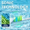 7AM2M Sonic Electric Toothbrush for Adults and Kids, with 6 Brush Heads, 5 Modes with 2 Minutes Build in Smart Timer, Roman Column Handle Design (Pink, 1 Count (Pack of 1))