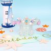 Araluky Mermaid Crown and Birthday Sash for Women Mermaid Birthday Decorations Mermaid Birthday Girl Sash Birthday Crown for Girls Mermaid Headband for Little Mermaid Party Decorations for Girls