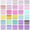 Cinaci 120pcs in 30 Cute Patterns 5cm/2" Colorful Printed Metal Snap Hair Clips Barrettes Bangs Holders Accessories for Baby Girls Toddlers Kids Teens