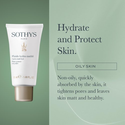 SOTHYS Hydra-Matt Fluid | Matte Face Moisturizer for Women | Daily Hydration with Niacinamide | For Combination to Oily Skin
