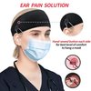 ABAMERICA Headbands with Button for Mask, Wide Nurses Headbands Non Slip Elastic Ear Protection for Women Men Doctors Sweatband Headband (BUTTON- 1 PACK COLOR05)