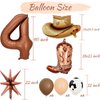 Number 4 Balloons Cowboy Themed Party Decorations, 40inch Foil Balloon Brown Number Balloons, Cow Balloons Cow Farm Cowboy Hat Balloons for Kids Cowboy Birthday Party Decorations