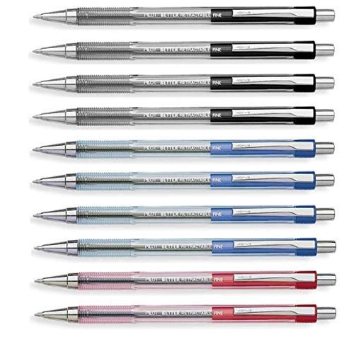 Pilot Better Retractable Ballpoint Pen, Bundle Black, Blue, Red colors Fine Point 07, 10 COUNT