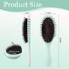 Bokynu Define Edge Lift Curly Hair Brush for Curly Hair Wet Wavy Hair Brush – Curl Comb Ergonomic Plant Fiber Handle (Green)
