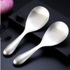 2 Pack Thickened Stainless Steel Rice Spoons, 8 Inch Rice Cooker Serving Spoons Soup Paddle Ladle Spoon Kitchen Set, Easy To Clean (Silver)