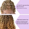 RESHE Box Braided Wigs For Black Women Briaded Lace Front Wigs Knotless Cornrow Braids Wigs For Black Women Synthetic Light Weight Braiding Wig For Black Women Baby Hair (#1B/27T-#Black/KhakiT)