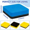 MAQIHAN Mini Dry Erasers - 8 Pack Magnetic Whiteboard Eraser 2 x 2 Inch Reusable Dry Erase Cleanser for White Board Chalkboard Multi-Purpose Teacher Supplies for Classroom Office Home, Blue and Yellow