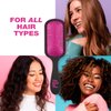 The Knot Dr. hair brush by Conair - Detangling hair brush - Ideal for all hair types - Removes Knots and Tangles in wet or dry hair- Black Neon w/Travel Case - Pink
