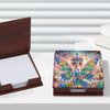 JZHYOAN Reusable Portable Diamond Note Storage Box, 4.33x4.33x1.1 Inch Diamond Art Painting Wooden Message Paper Storage Note Box Suitable for Office, Study -Butterfly Fairy