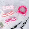 Ondder 8 Pcs Striped Spa Makeup Headband Skincare Headband Terry Cloth Face Wash Headband Cute Head Band for Skin Care Make Up Headbands for Women Makeup Bow Hair Band for Washing Face