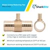 SharkBite 1-1/2 x 1-1/2 x 1/2 Inch Brass Crimp Reducing Tee, PEX Pipe, PE-RT, UC08414116