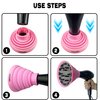 Collapsible Hair Dryer Diffuser,Silicone Dryer Hair Diffuser for Curly Hair- ​​​Lightweight Portable Travel ​Folding Design ​Fit Most Hair Dryers with Nozzle Diameter D-1.57Inch to 1.96 Inch (Pink)