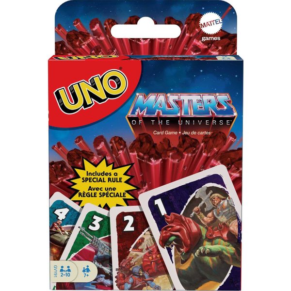Mattel Games ​UNO Masters of The Universe Card Game for Kids, Adults and Game Night with Special Rule for 2-10 Players