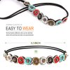 Teenitor 6pcs Rhinestone Beaded Headband, Elastic Jewelry Hair Bands for Lady Women Girl Hair Accessories 20-26.8'' Multicolor