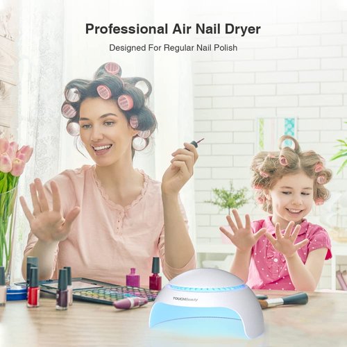 Nail Dryer for Kids Teens Beginners: Safe Nail Dryer for Regular Polish with Fan & Light Battery Powered - Non-Hands Tanned Version (TB-2130)