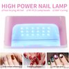 268W U V Light for Gel Nails, LimeGirl Nail Lamp LED Nail Lamp Professional with 4 Timer, 45 Lamp Beads and Automatic Sensor, Nail Cure Lamp for Gel Polish Acrylic Nail Powder (Pink)