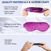 Cooling & Heating Gel Eye Mask - 2 Pack, Weighted Eye Mask,Eye Masks for Dark Circles and Puffiness, Reusable Cold&Warm Compress Sleeping Mask for Women Men, Yoga, Travel, Airplane(Black,Purple)