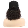 CHRSHN Hat Wig for Women, Short Wave Baseball Cap Wig with Curly Synthetic Hair Extensions, Adjustable Brown Black Baseball Hat Wig