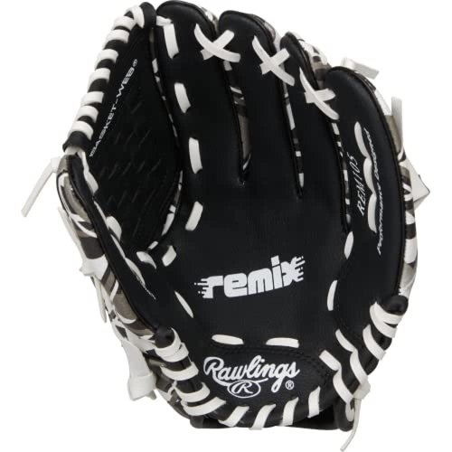 Rawlings | REMIX T-Ball & Youth Baseball Glove | Right Hand Throw | 9" | Black