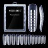 MODELONES Poly Extension Gel Dual Nail Form 120pcs Coffin Nails Clear Ballerina Nail Tips Full Cover