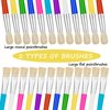 YGAOHF 24 Pcs Paint Brushes for Kids Bulk - Colorful Round and Flat Kids Paint Brushes, Easy Clean and Hold Toddler Paint Brushes for Acrylic Oil Watercolor Washable Paint